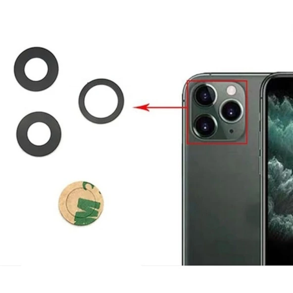 İphone 11 Pro Max Uyumlu Kamera Lensi Kamera Camı