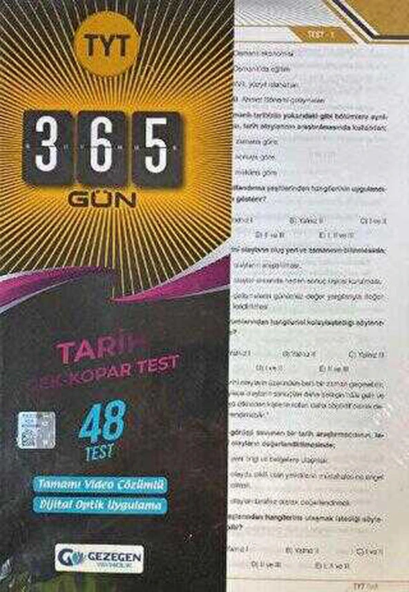 Gezegen TYT Tarih Yeni Çek Kopar Yaprak Test