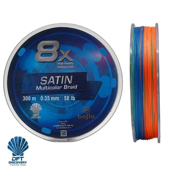 DFT Bojin 8x Satin Multicolor 300m İp Misina