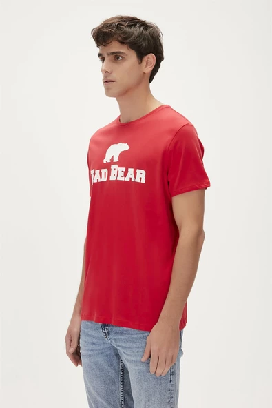 BAD BEAR TEE ERKEK T-SHIRT KIRMIZI 19.01.07.002 - Resim 2