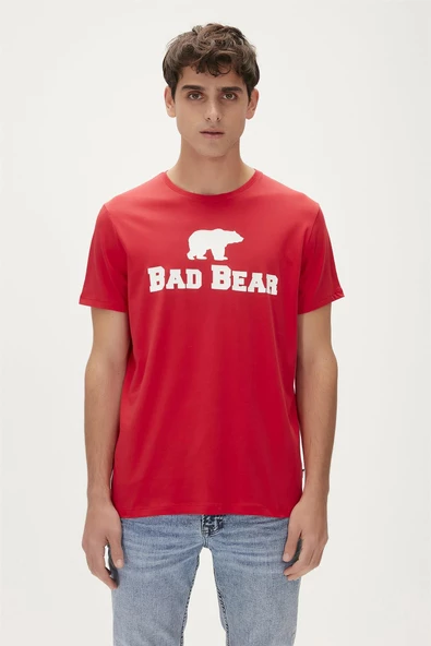 BAD BEAR TEE ERKEK T-SHIRT KIRMIZI 19.01.07.002 ürün görseli 1