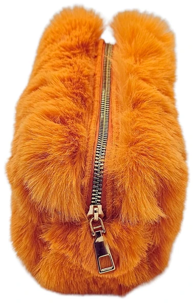 Unicus Tavşan Tüylü Kalemlik Turuncu ürün görseli 1