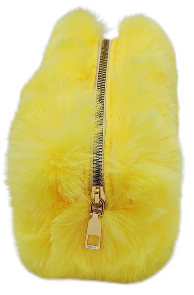 Unicus Tavşan Tüylü Kalemlik Sarı ürün görseli 1