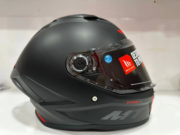 KASK MT STINGER A1 MAT SİYAH - Resim 3