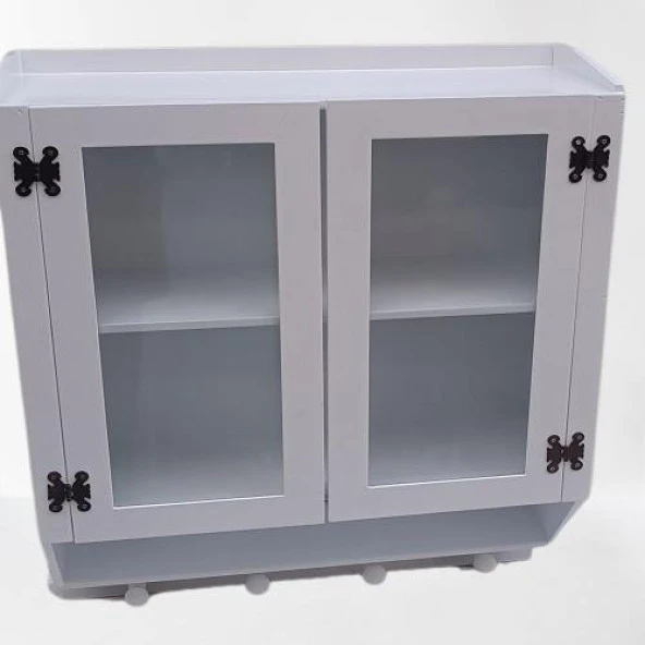 Hobi ADN 90351 Model Dekoratif TEREK Ecza Dolap MDF Parlak Beyaz lake El yapım - 5