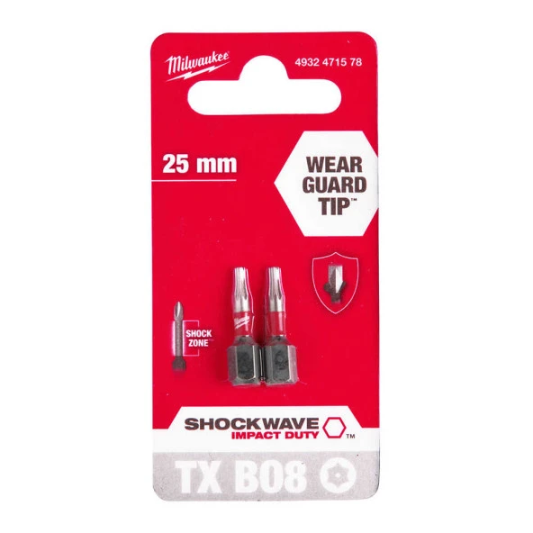 Milwaukee Bits Uç TX B08 25mm 2'li T4932471578