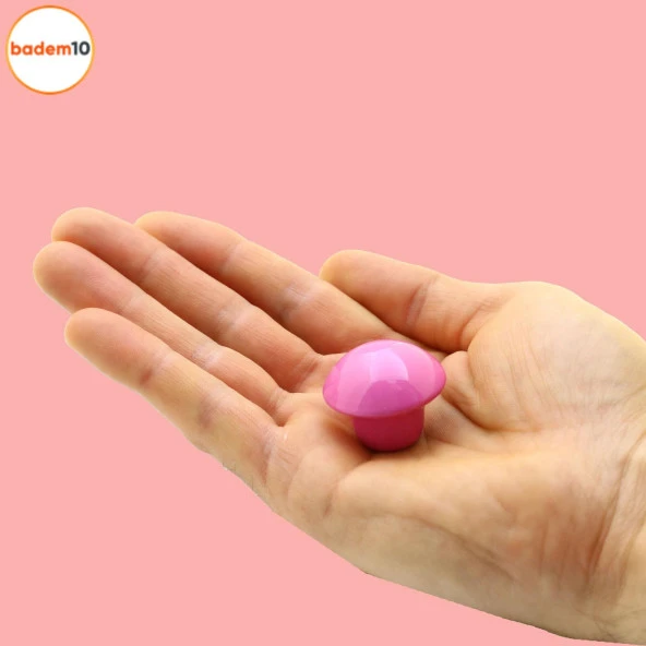 Mantar Düğme Mobilya Çekmece Çocuk Genç Odası Dolap Dolabı Kapak Kulbu Kulpu Kulpları Pembe 10 Adet - 7