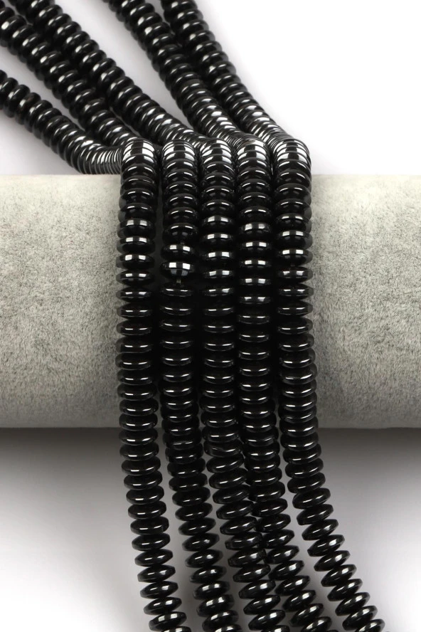 Hematit Dizi 3 x 8 mm Rondel Kesim ürün görseli