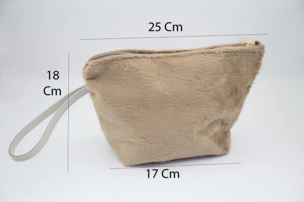 Pelüş Makyaj Çantası Büyük Boy , Kozmetik Çantası, Makyaj Organizer, Makeup Bag - 4