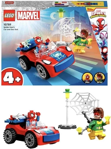 LEGO Marvel Örümcek Adam’ın Arabası ve Doktor Oktopus 10789-4 Yaş ve Üzeri Çocuklar İçin İki Minifigürlü Yaratıcı Oyunca