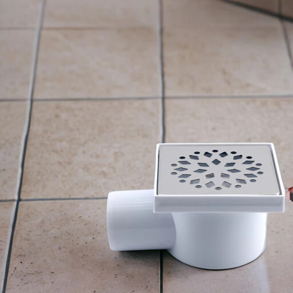 Yer Süzgeci Banyo Izgara Lavabo Pis Su Gideri Kapak Yandan Çıkışlı Yer Sifon Metal Plastik 50 mm - 4