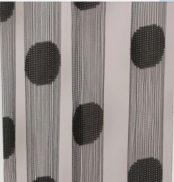 PUANLI MODEL ANTRASİT RENK İP PERDE HAZIR İP PERDE 300*270 - Resim 3