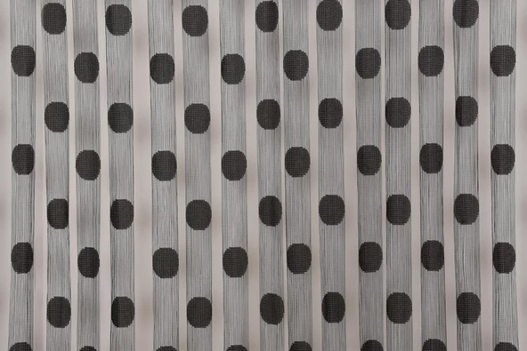 PUANLI MODEL ANTRASİT RENK İP PERDE HAZIR İP PERDE 300*270 - Resim 8