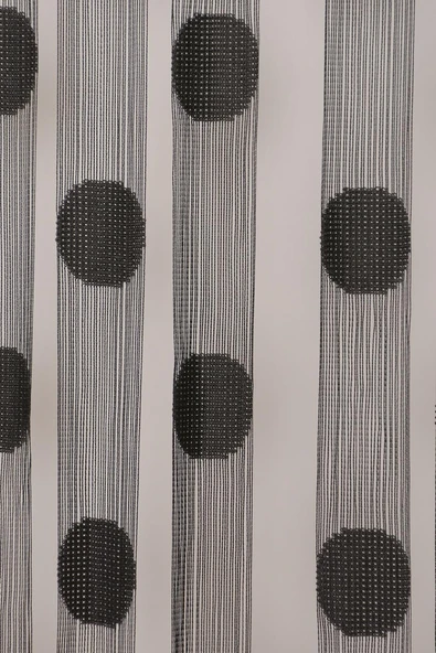 PUANLI MODEL ANTRASİT RENK İP PERDE HAZIR İP PERDE 300*270 - Resim 9