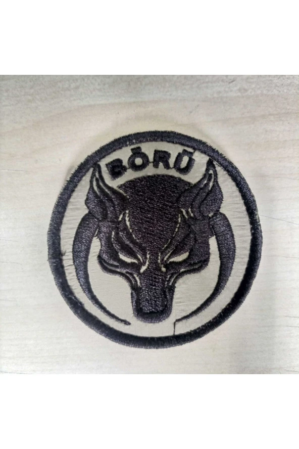 Börü Bayrak Yeşil Nakış Işleme Arma Patch Peç Kumaş