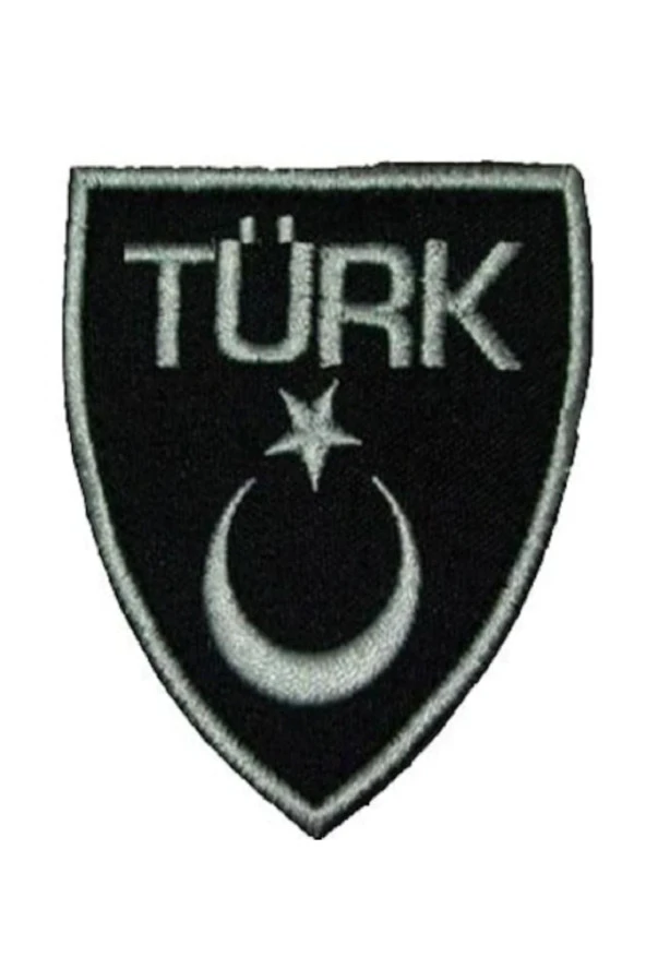 Türk Yazılı Bayrak Haki-siyah Nakış Işleme Arma Patch Peç Kumaş