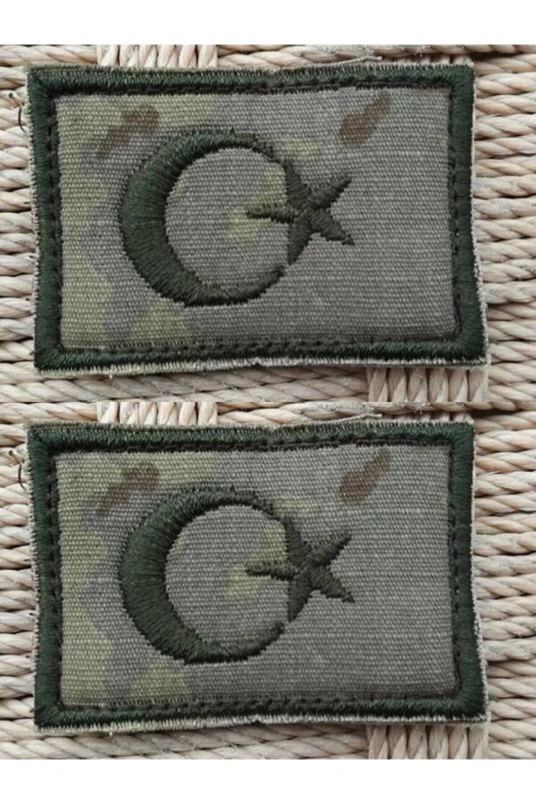 Kamuflaj Renk Ayyildiz Patch Arma Pec