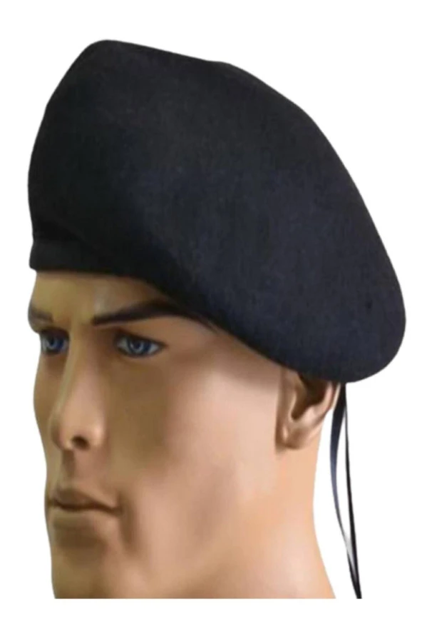 Siyah Renk Orjinal Tankci Subay Astsubay Yan Kase Bere - 2