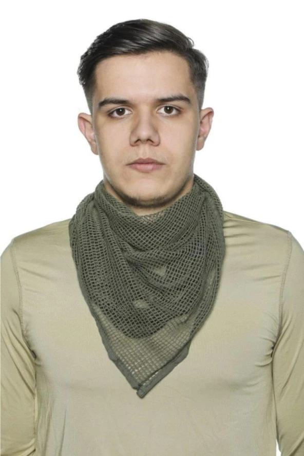 Askeri Malzeme Haki Üçgen Fileli Askeri Şal, Fileli Puşi, Gizlenme Ağı - 2