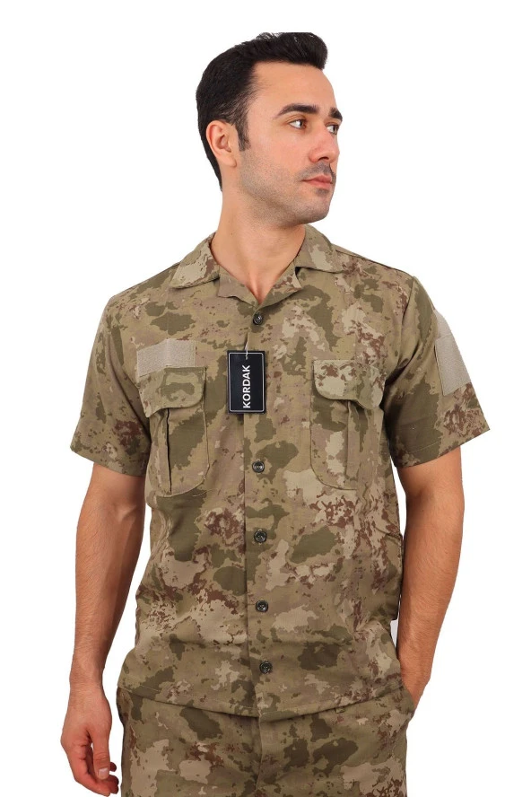 Kısa Kol  Kamuflaj Gömlek