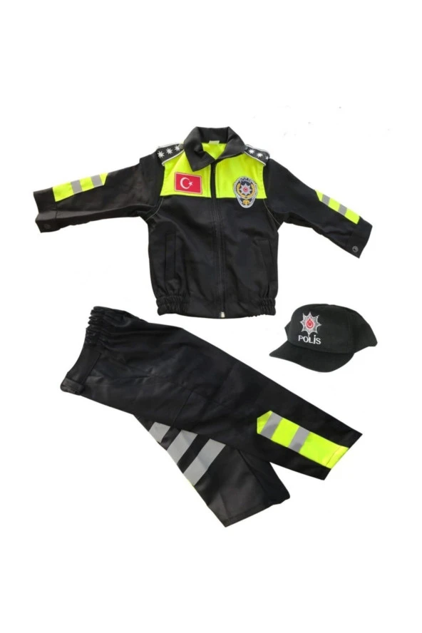 Çocuk Polis Elbisesi Takım Çocuk Polis Kıyafeti