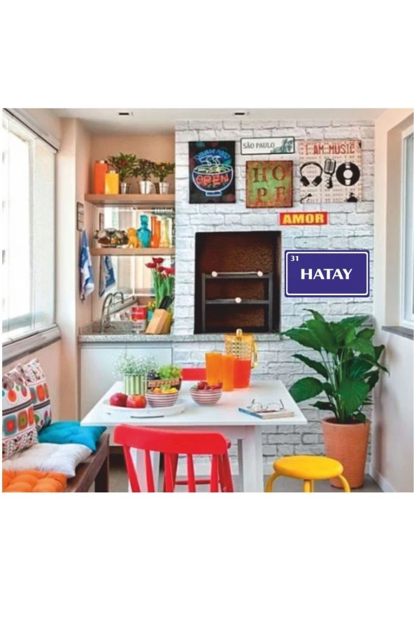 Metal Plaka Hatay 31 Retro Poster (29x15) - 2