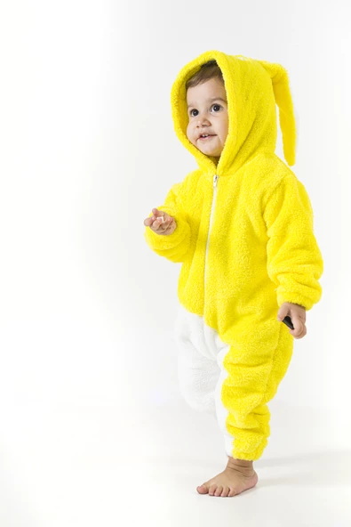 Welsoft Peluş Fermuarlı Kışlık Unisex Kız Erkek Bebek Uyku Tulumu Bebek Tulumu Çocuk Tulumu - 4