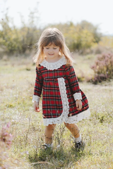 Kız Bebek Kız Çocuk Doğum Günü Parti Düğün Elbise Astarlı Çocuk Giyim Bebek Giyim - 8