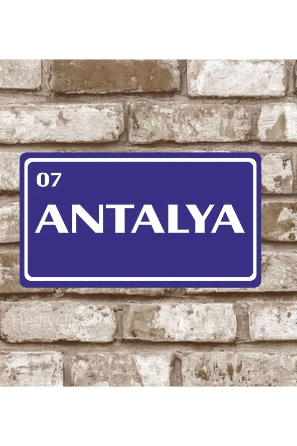 Metal Plaka Antalya 07 Retro Poster (29x15)