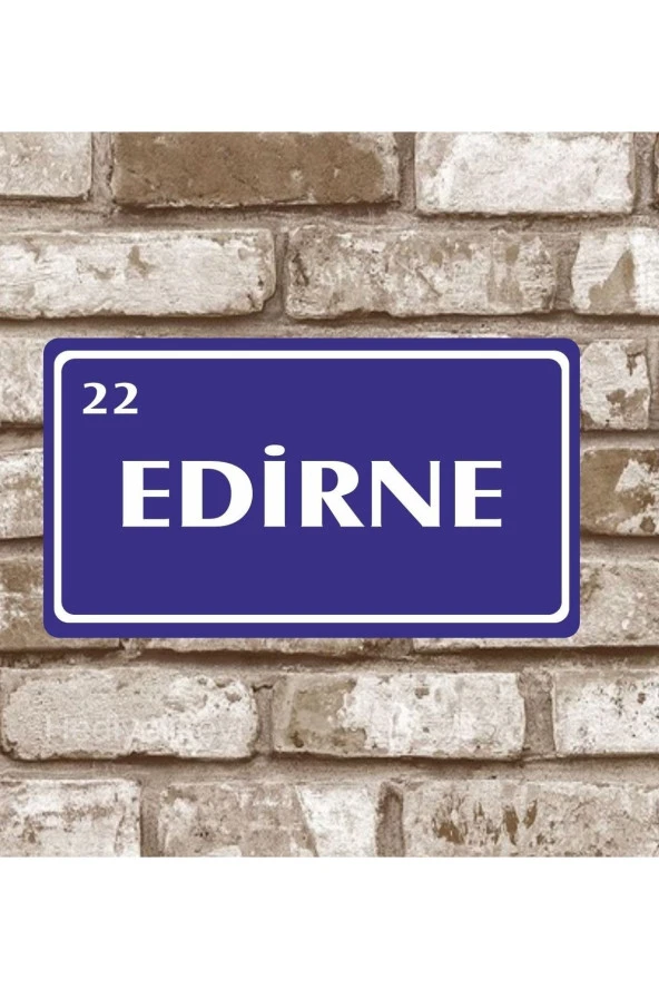 Metal Plaka Edirne 22 Retro Poster (29x15)