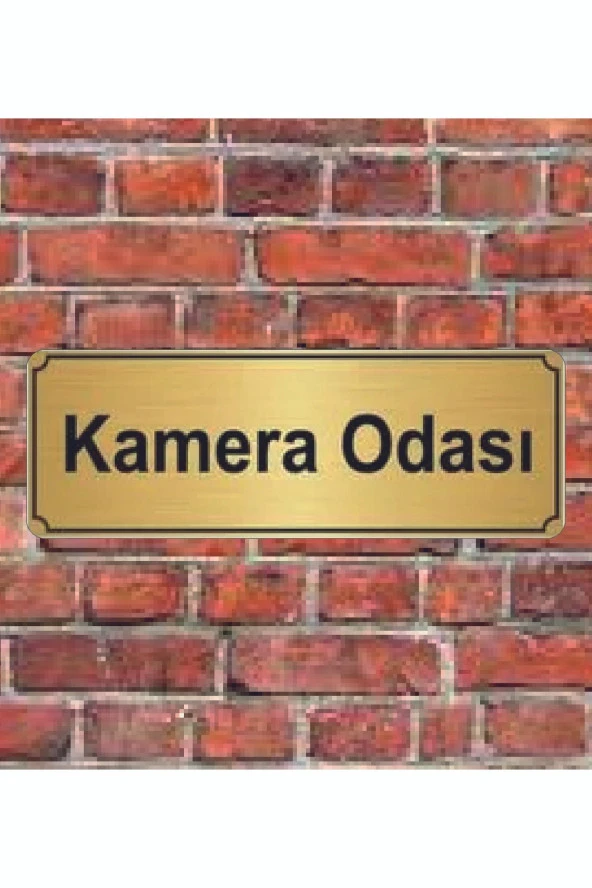 Kamera Odası Yazılı Metal Yönlendirme Levhası