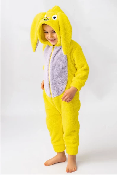 Welsoft Peluş Fermuarlı Kışlık Unisex Kız Erkek Bebek Uyku Tulumu Bebek Tulumu Çocuk Tulumu