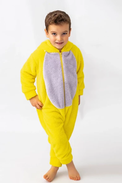 Welsoft Peluş Fermuarlı Kışlık Unisex Kız Erkek Bebek Uyku Tulumu Bebek Tulumu Çocuk Tulumu - 9