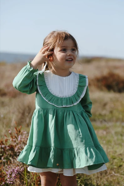 Bebek Kız Çocuk Doğum Günü Parti Düğün Elbise Astarlı Çocuk Giyim Bebek Giyim Kız ELBROBA - 2