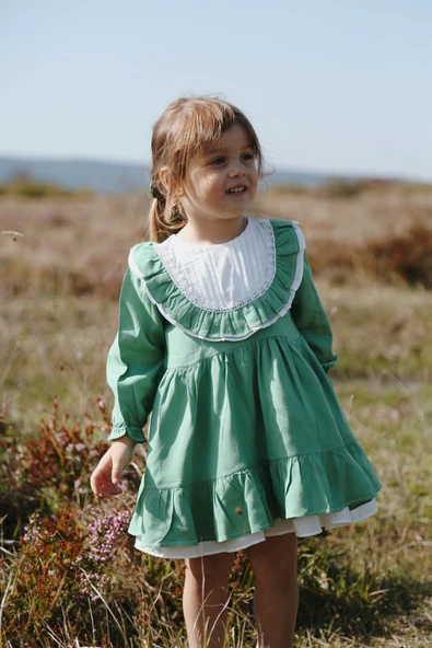 Bebek Kız Çocuk Doğum Günü Parti Düğün Elbise Astarlı Çocuk Giyim Bebek Giyim Kız ELBROBA - 9