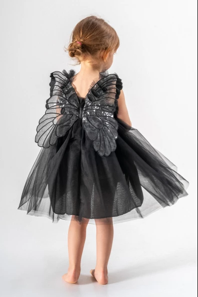 Kız Bebek Kız Çocuk Doğum Günü Parti Düğün Yazlık Elbise Tüllü Tütü Astarlı Bebek Takım Bebek Giyim - 6