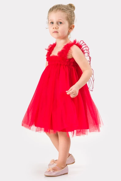 Kız Bebek Kız Çocuk Doğum Günü Parti Düğün Yazlık Elbise Tüllü Tütü Astarlı Bebek Takım Bebek Giyim - 12