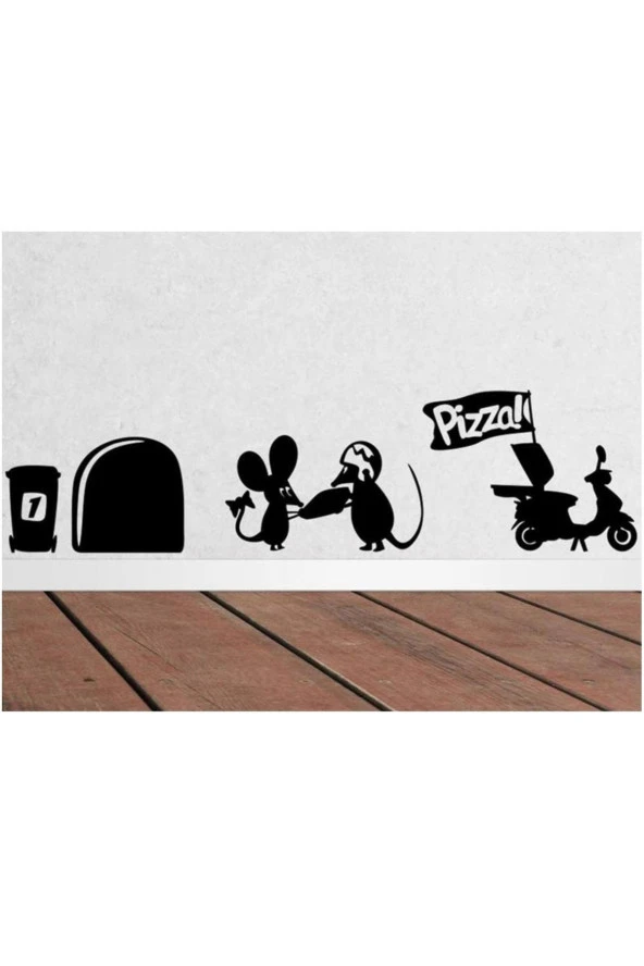 Eğlenceli Ve Komik Fare Ailesi Karikatür Fare Sticker Çıkartma