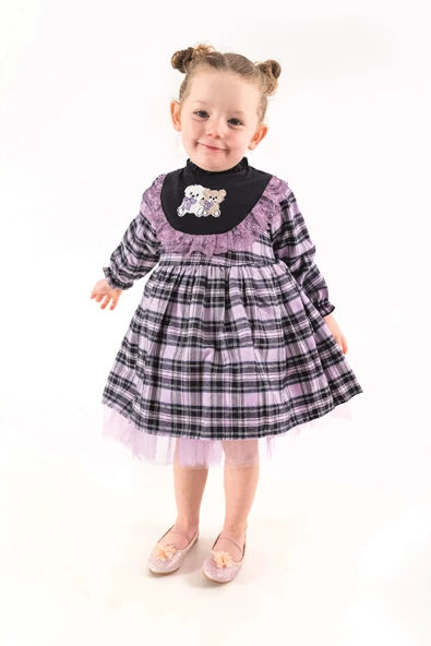 Kız Bebek Kız Çocuk Doğum Günü Parti Düğün Elbise Astarlı Çocuk Giyim Bebek Giyim ELBAYI - 2