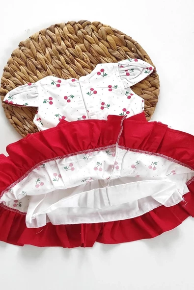 Yazlık Elbise Kısa Kollu Kız Çocuk Elbise Bebek Giyim Kız Bebek Elbise ELBCCKDSN - 11