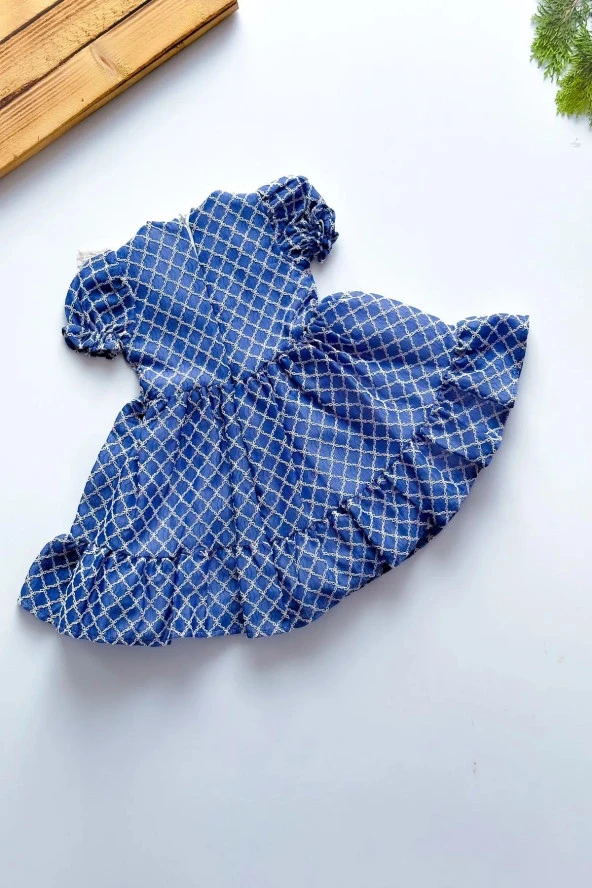 Yazlık Elbise Kısa Kollu Tüllü Tütü Astarlı Kız Çocuk Elbise Bebek Giyim Kız Bebek Elbise - 2