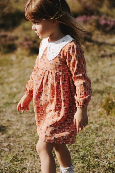 Bebek Kız Çocuk Doğum Günü Parti Düğün Elbise Astarlı Çocuk Giyim Bebek Giyim Kız ELBMUSLIN - 10