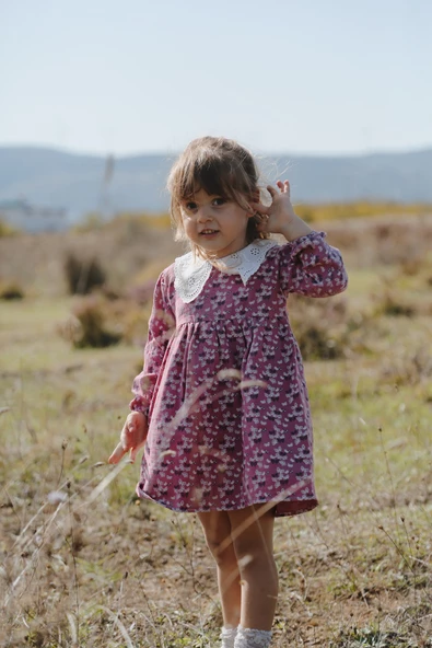 Bebek Kız Çocuk Doğum Günü Parti Düğün Elbise Astarlı Çocuk Giyim Bebek Giyim Kız ELBMUSLIN - 2