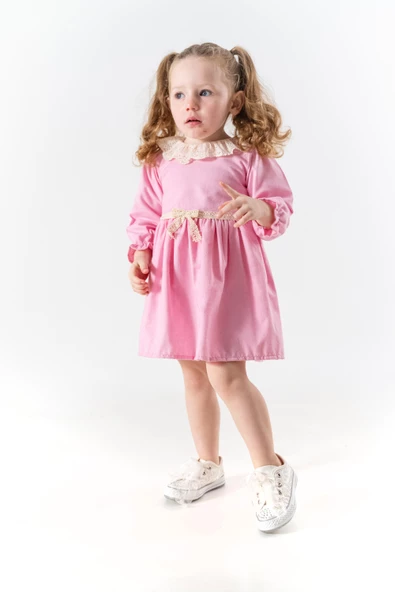 Kız Bebek Kız Çocuk Doğum Günü Parti Düğün Elbise Astarlı Çocuk Giyim Bebek Giyim ELBDNTLKMR - 3