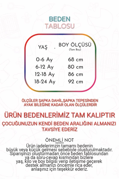 Welsoft Peluş Fermuarlı Kışlık Unisex Kız Erkek Bebek Uyku Tulumu Bebek Tulumu Çocuk Tulumu - 6