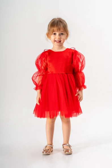 Kız Bebek Kız Çocuk Doğum Günü Parti Düğün Elbise Tüllü Tütü Astarlı Çocuk Giyim Bebek Giyim ELBUZNKNTA - 7