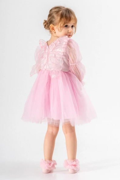 Kız Bebek Kız Çocuk Doğum Günü Parti Düğün Elbise Tüllü Tütü Astarlı Çocuk Giyim Bebek Giyim ELBUZNKNTA - 2