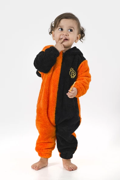 Welsoft Peluş Fermuarlı Kışlık Unisex Kız Erkek Bebek Uyku Tulumu Bebek Tulumu Çocuk Tulumu - 2