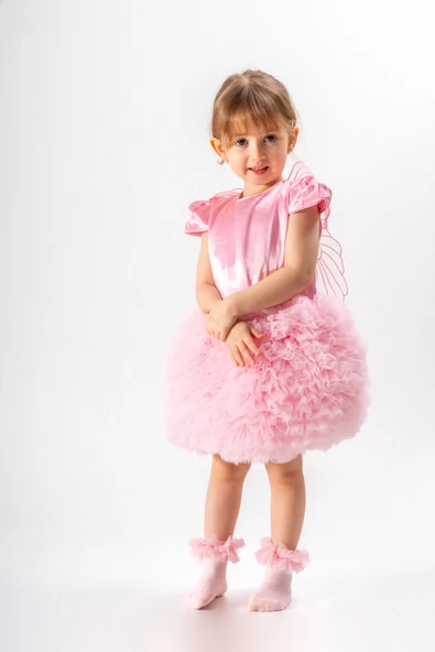 Kız Bebek Kız Çocuk Doğum Günü Parti Düğün Elbise Tüllü Tütü Astarlı Çocuk Giyim Bebek Giyim ELBYKNTTUTUL - 7