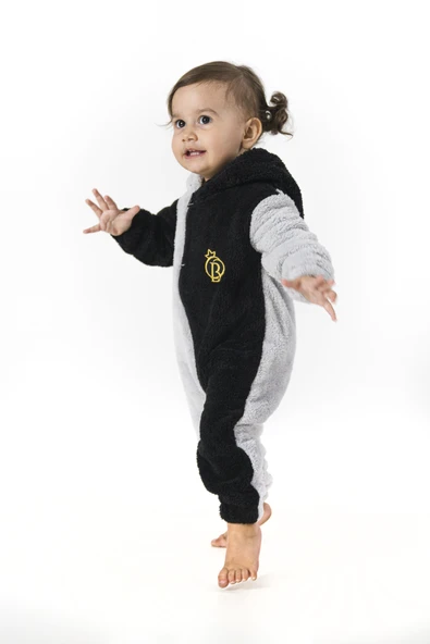 Welsoft Peluş Fermuarlı Kışlık Unisex Kız Erkek Bebek Uyku Tulumu Bebek Tulumu Çocuk Tulumu - 12